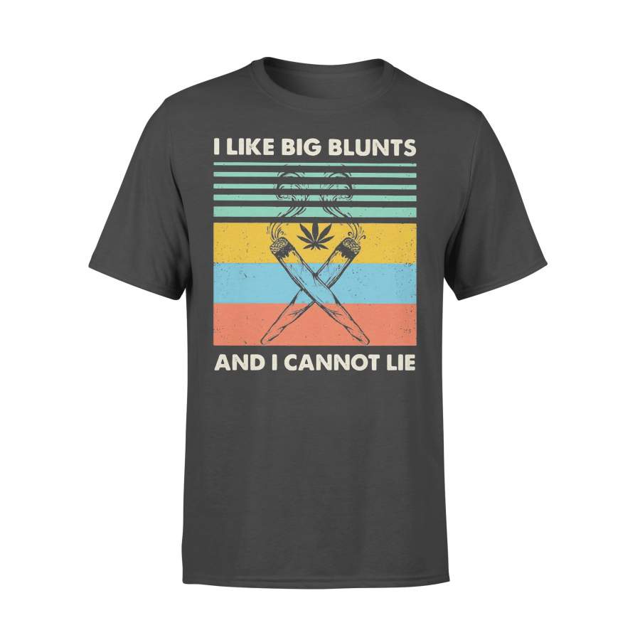 I Like Big Blunts And I Cannot Lie Weed Vintage Retro T-shirt