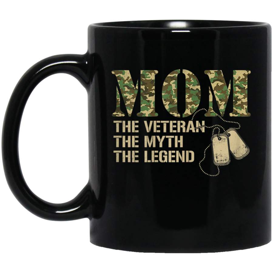 Womens Camo Shirt Mom The Veteran The Myth The Legend  Veterans Day Christmas Gift Mug