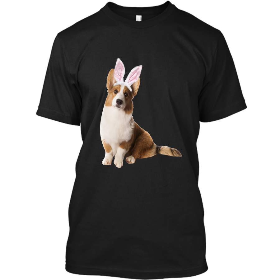 Cardigan Welsh Corgi Wearing Easter Bunny Ears Dog T-Shirt Custom Ultra Cotton