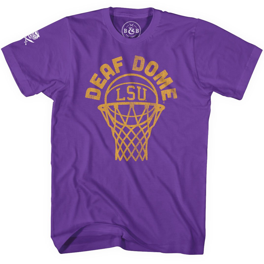 B&B Dry Goods LSU Tigers Basketball Deaf Dome T-Shirt – Purple