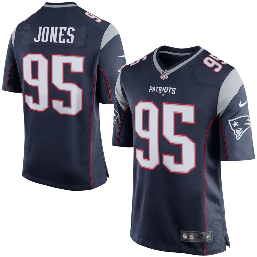 Chandler Jones New England Patriots Nike Game Jersey – Navy Blue/silver