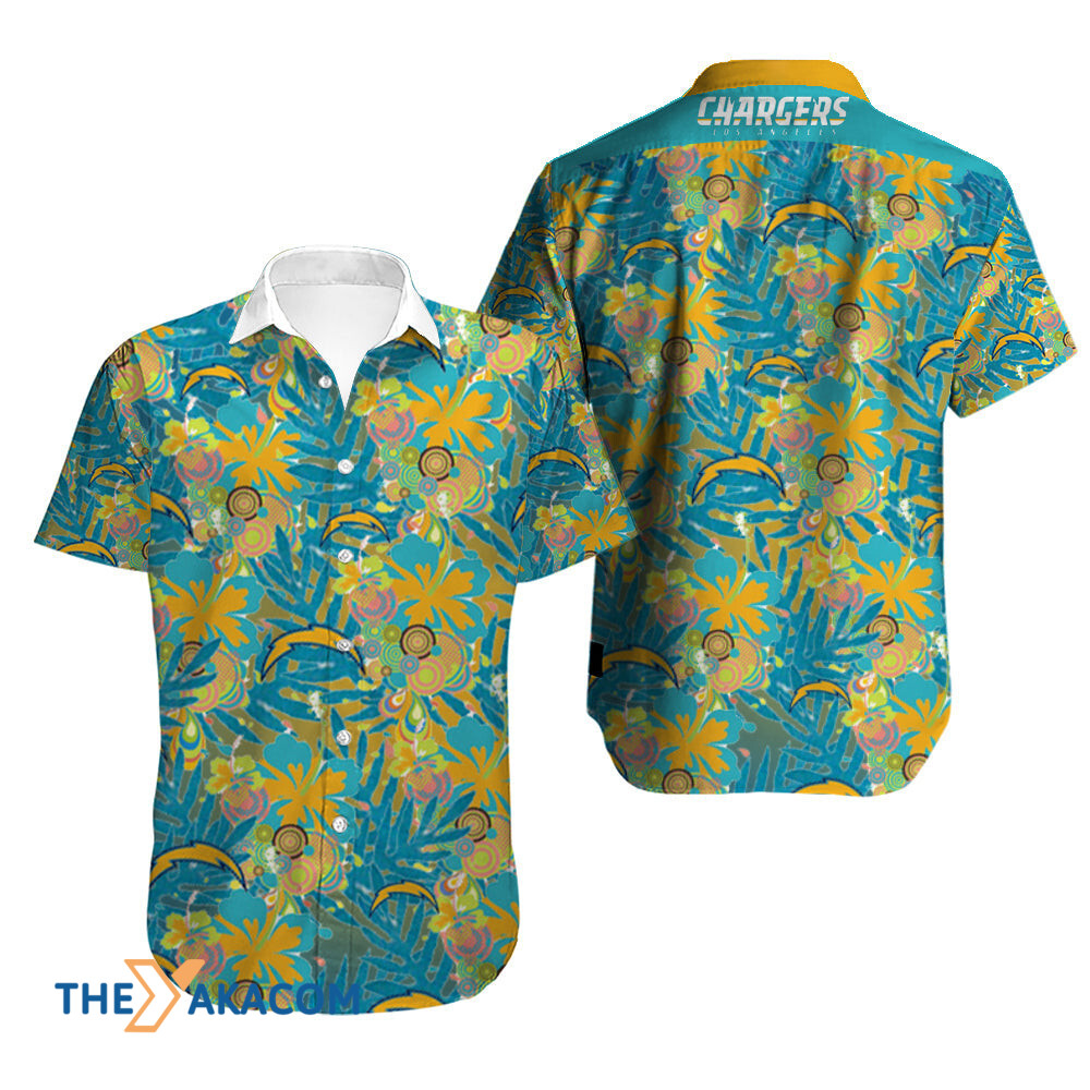 Los Angeles Chargers Nfl Team Gift For Fan Tropical Short Sleeve Hawaii Shirt Ha64966