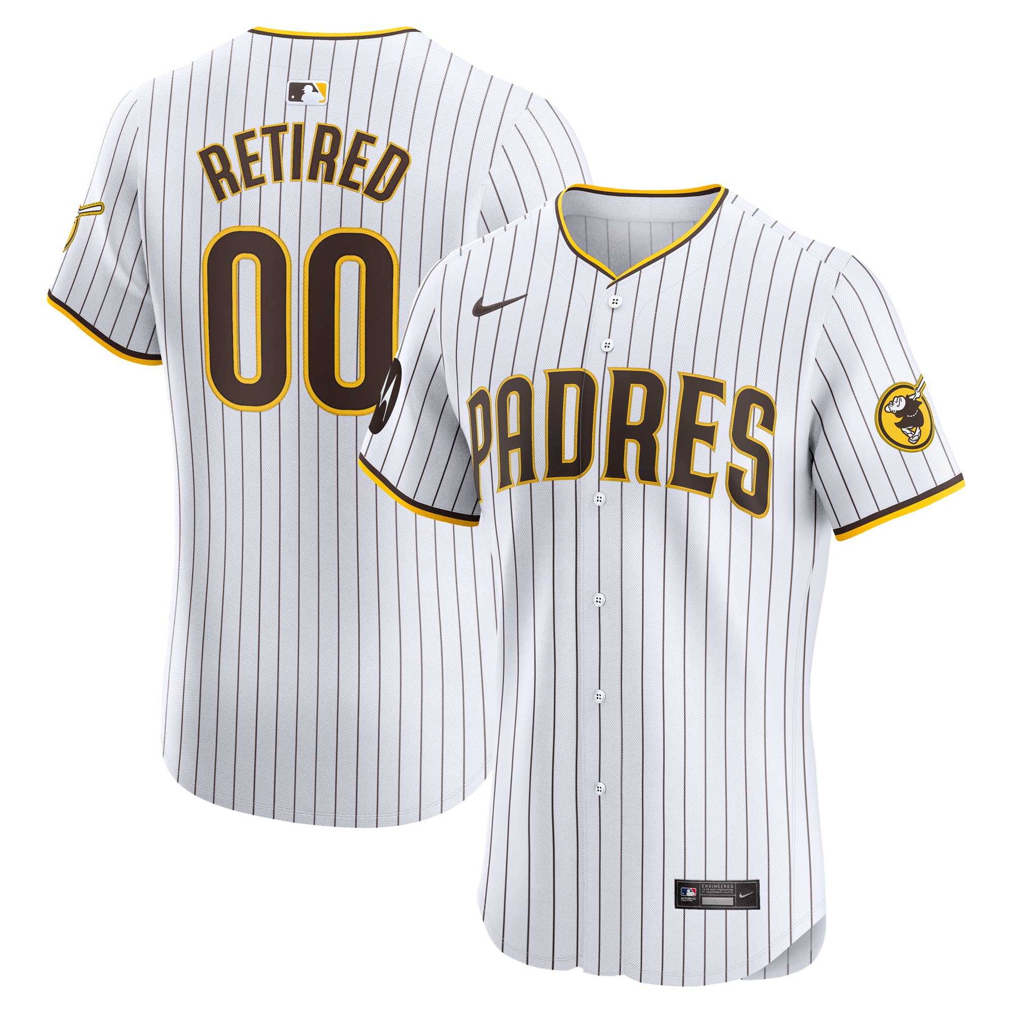 San Diego Padres Home Elite Pick-A-Player Retired Roster Patch Jersey – White