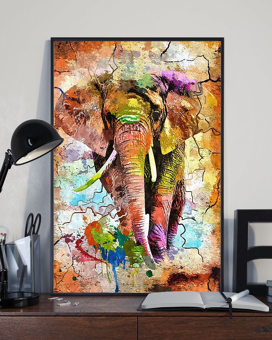 Elephant Art Vertical Canvas And Poster | Wall Decor Visual Art