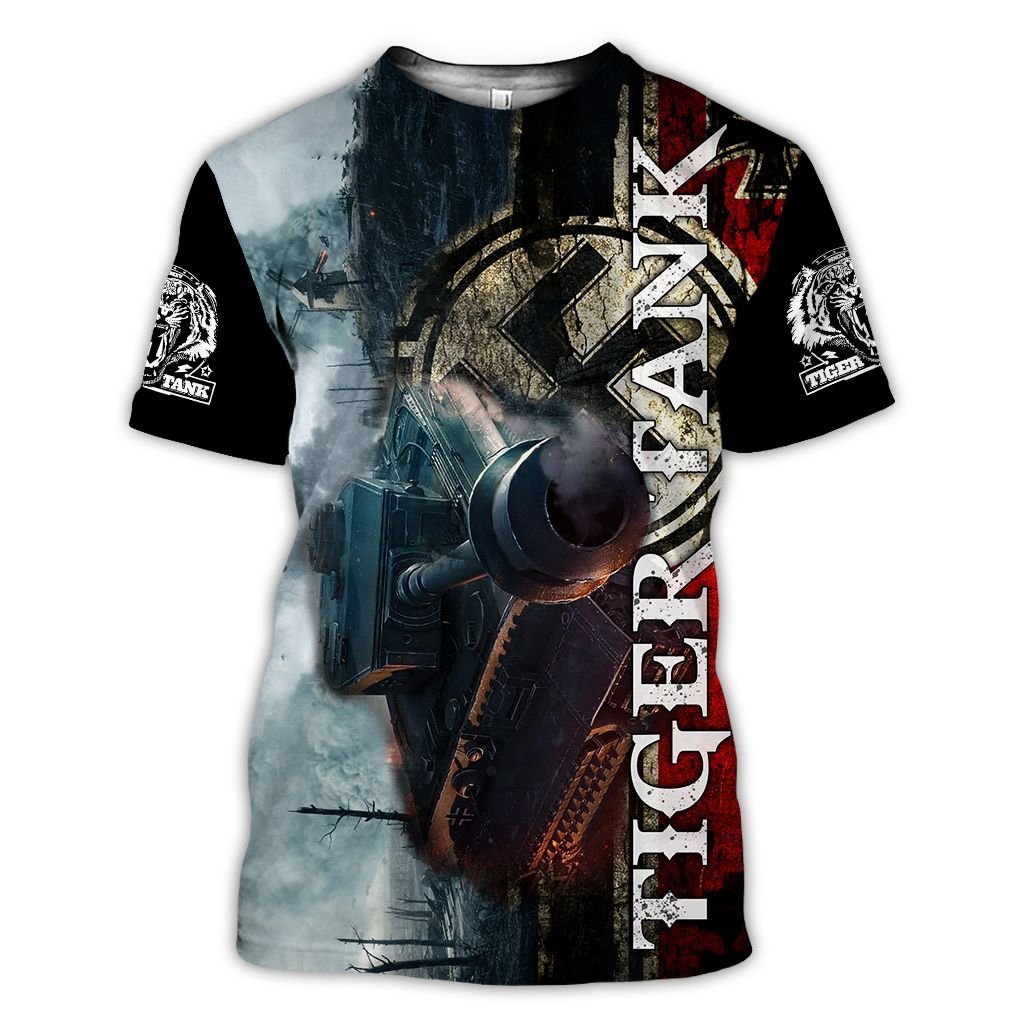 World War Tiger Tank 3D T Shirt G95