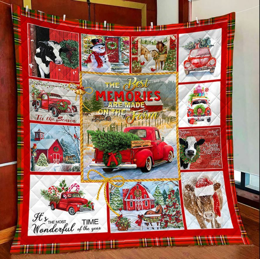 Farm Christmas Hhc121125Th Quilt Blanket