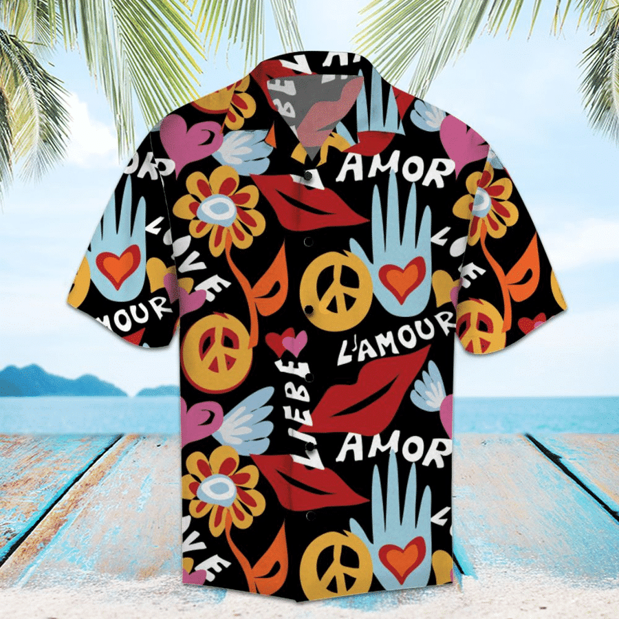 High Quality Hawaii Aloha Shirts Hippie Amor Ha72503