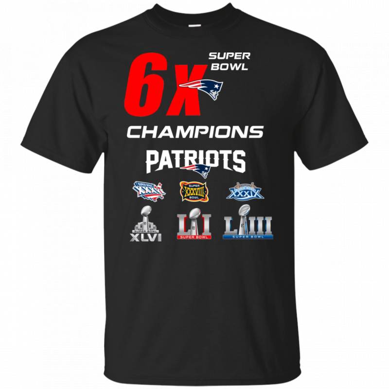 New England Patriots 6x Times Shirt