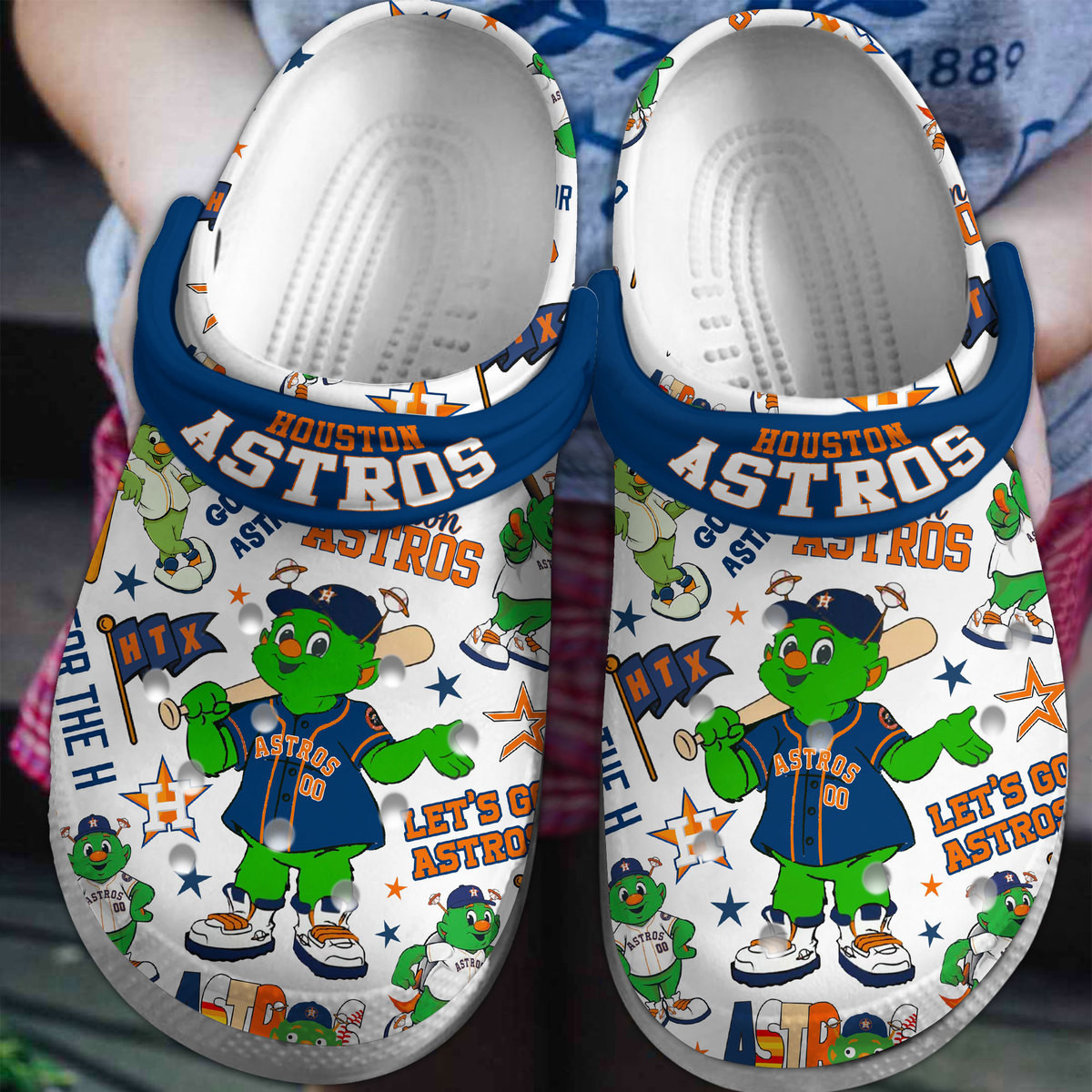 Houston Astros Baseball MLB Sport Crocss Crocband Clogs Shoes Comfortable For Men Women and Kids