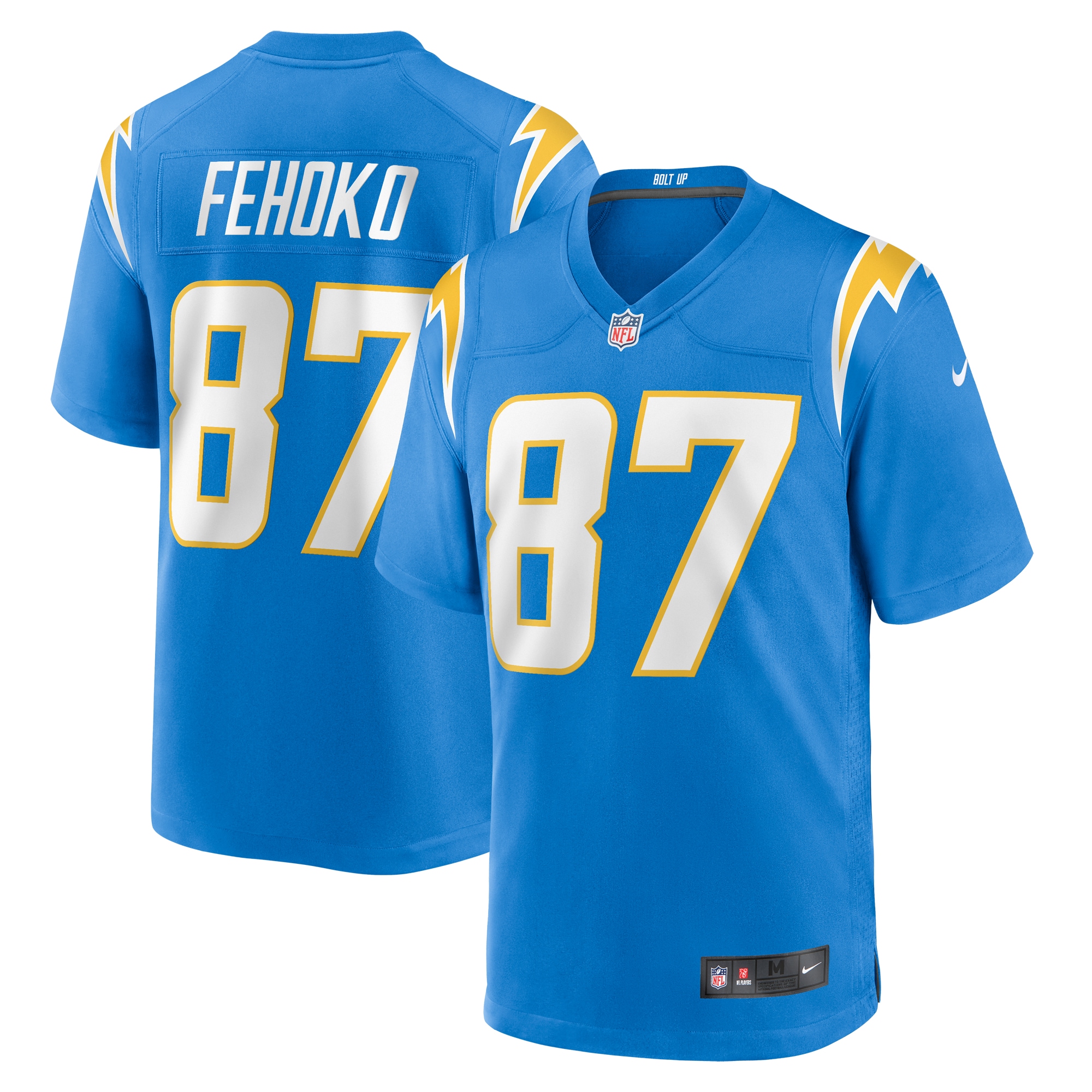 Simi Fehoko Los Angeles Chargers Game Jersey – Powder Blue