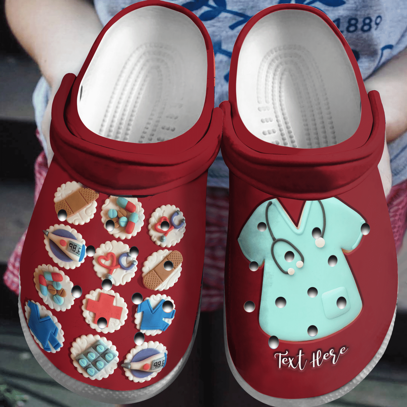 Nurse Personalized Clog, Custom Name, Text, Color, Number Fashion Style For Women, Men, Kid, Print 3D Nursing