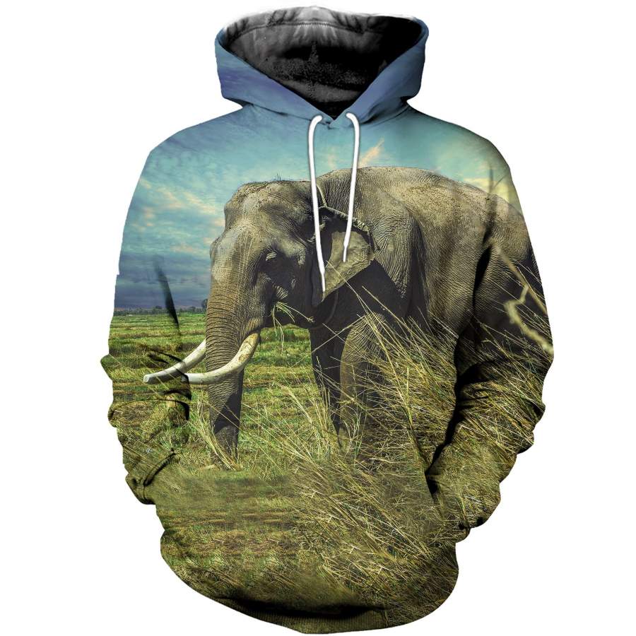 3D All Over Printed Elephant T-shirt Hoodie SCTK200406