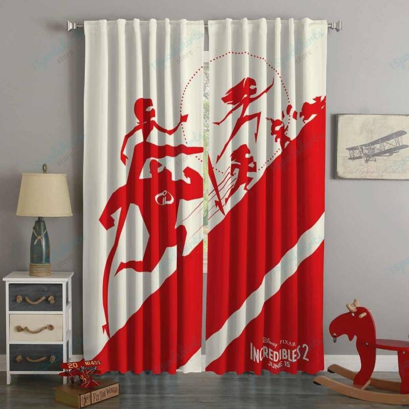 3D Printed Incredibles 2 Style Custom Living Room Curtains