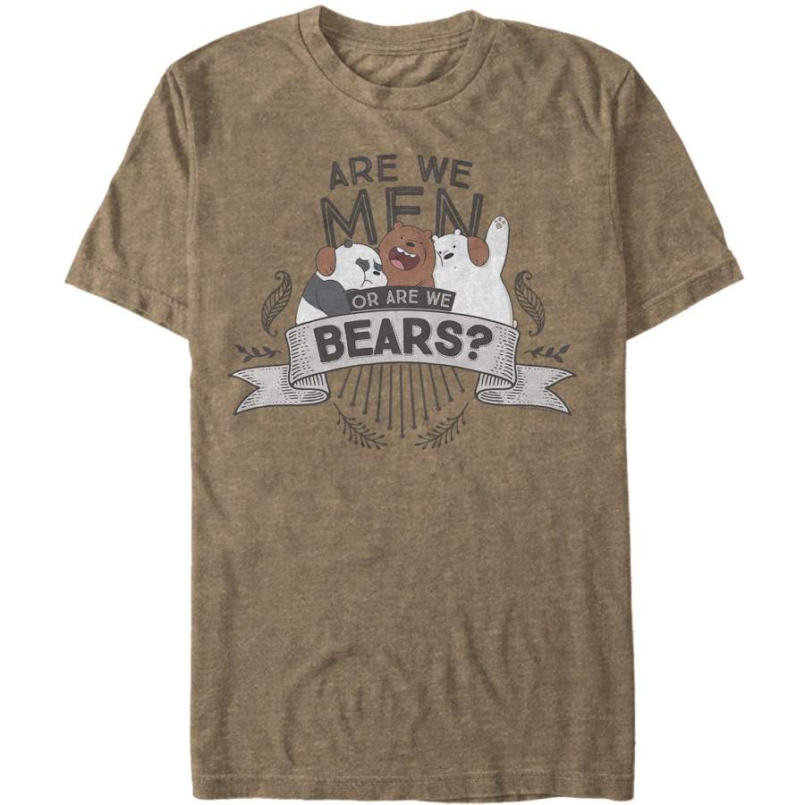 We Bare Bears Men’s Are We Men or Bears  T Shirt