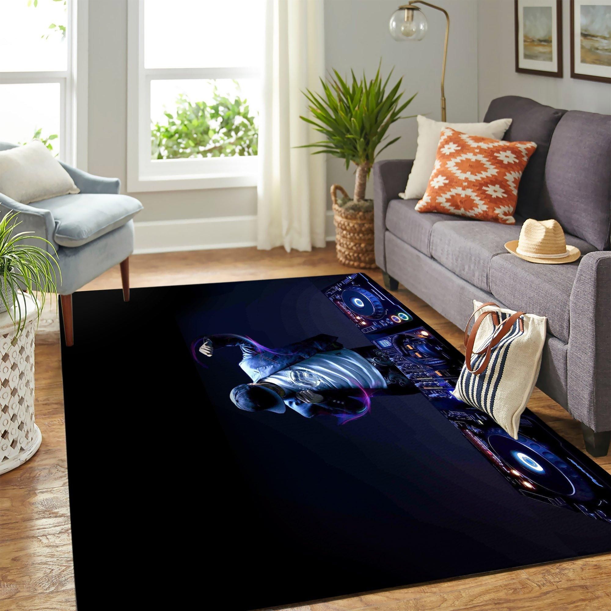 Dj 3D Area Rug Geeky Carpet – home decor – Bedroom Living Room decor