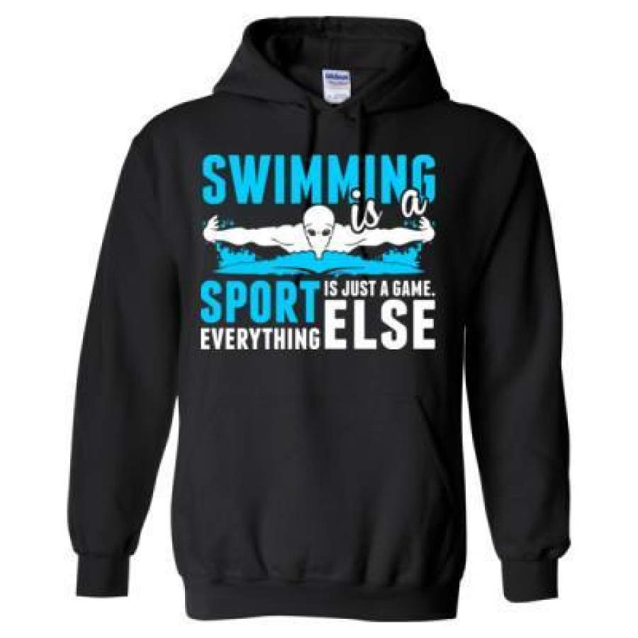 AGR Swimming Is A Sport Everything Else Is Just A Game – Heavy Blend™ Hooded Sweatshirt