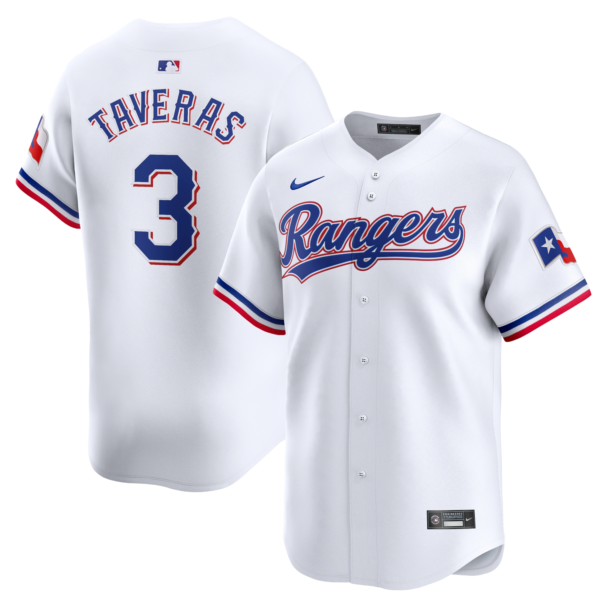 Leody Taveras Texas Rangers Home Limited Player Jersey – White