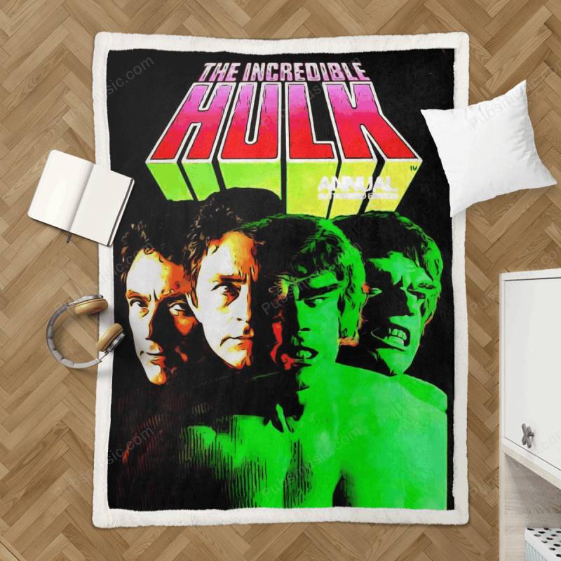 The Incredible Hulk 1978  – Movies And Tv Shows Sherpa Fleece Blanket