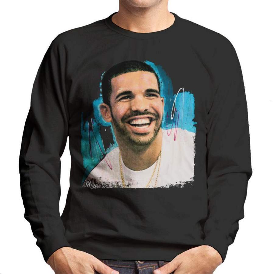 Sidney Maurer Original Portrait Of Drake Smiling Men’s Sweatshirt