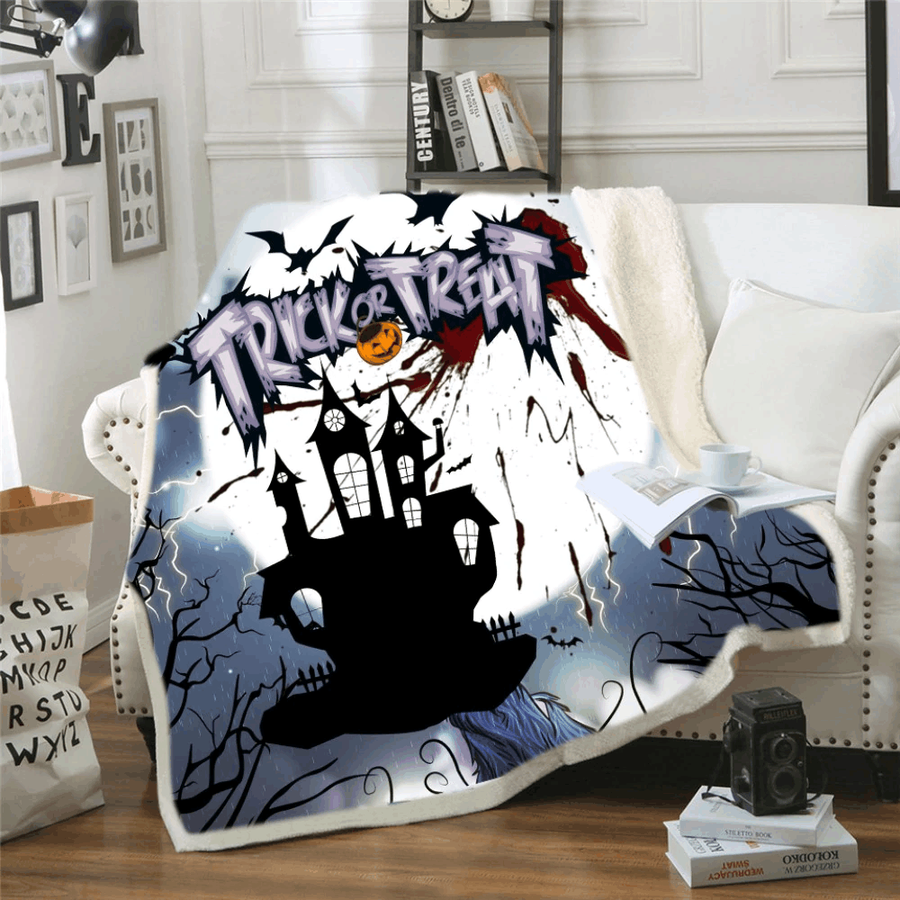 Shop from 1000 unique Halloween Castle Fleece Blanket All Over Prints