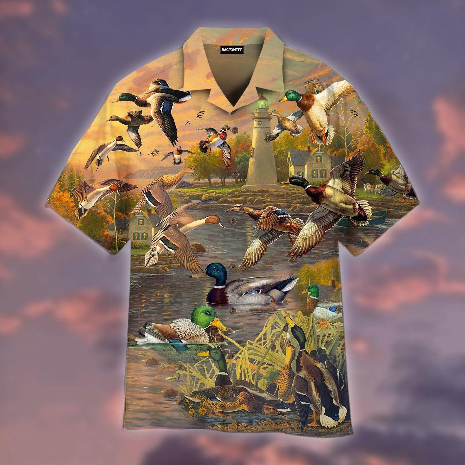 Mallard Duck Lake Sunset Hawaii Shirt For Men Women Ha28531