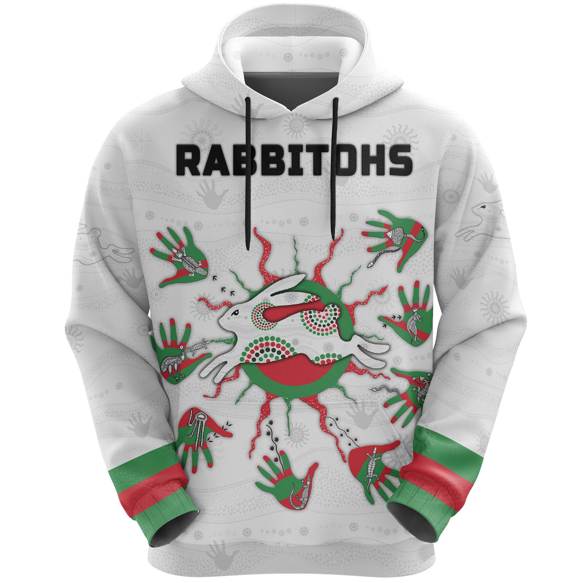 Rabbitohs Indigenous Hoodie Animals Aboriginal TH5