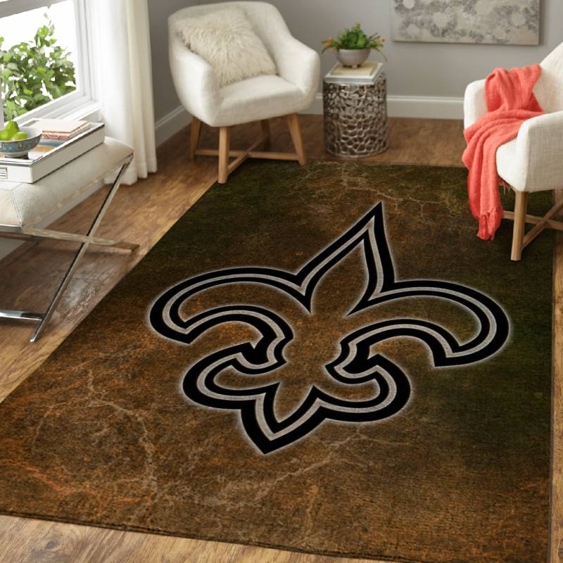 Rug Home Decor New Orleans Saints – Sport Grunge Cracked