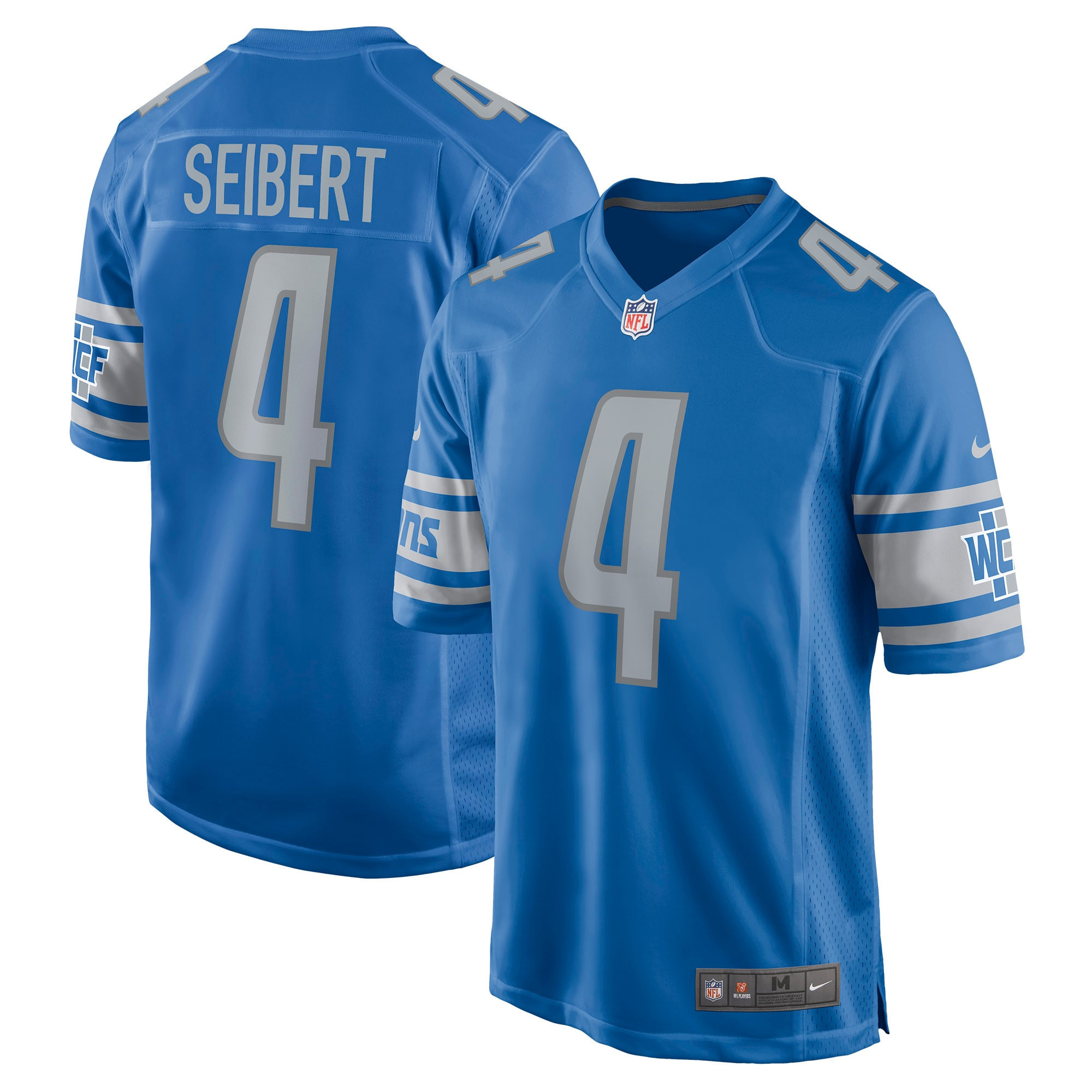 Austin Seibert Detroit Lions Game Player Jersey – Blue NFL