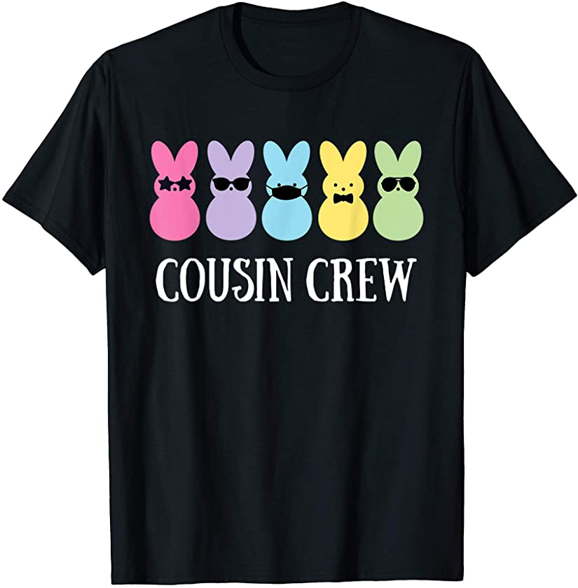 Cousin Crew Squad Bunny Rabbit Easter Day Party Matching T-Shirt