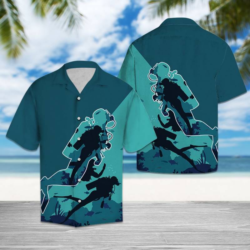 Awesome Scuba Diving Hawaiian Shirt Ha59589