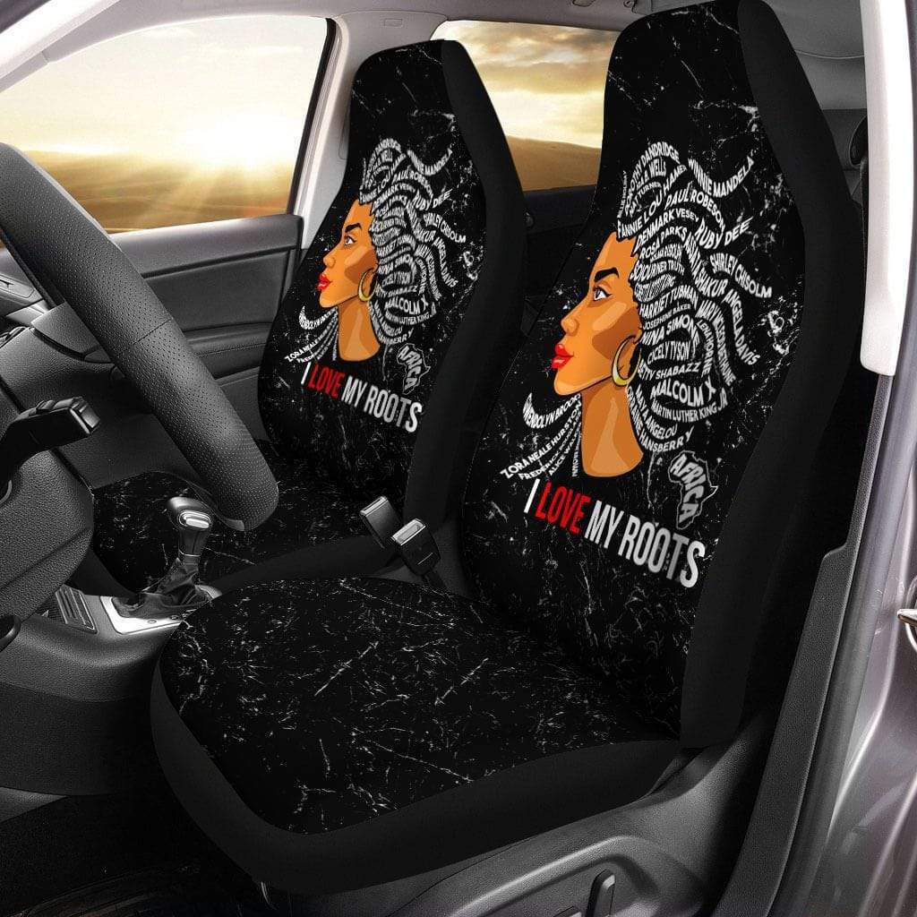 Melanin Automotive Seat Covers I Love My Roots Car Seat Protector