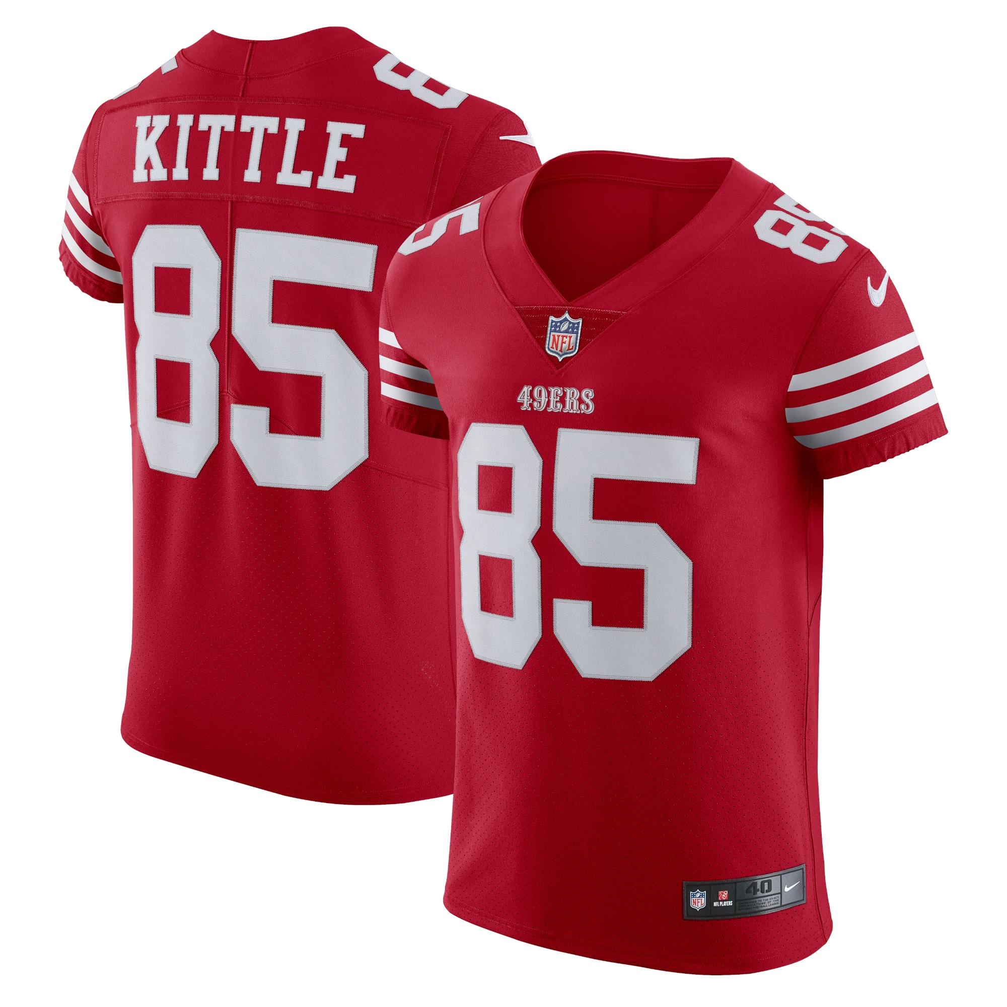 Men’s San Francisco 49ers George Kittle Scarlet Vapor Elite Jersey