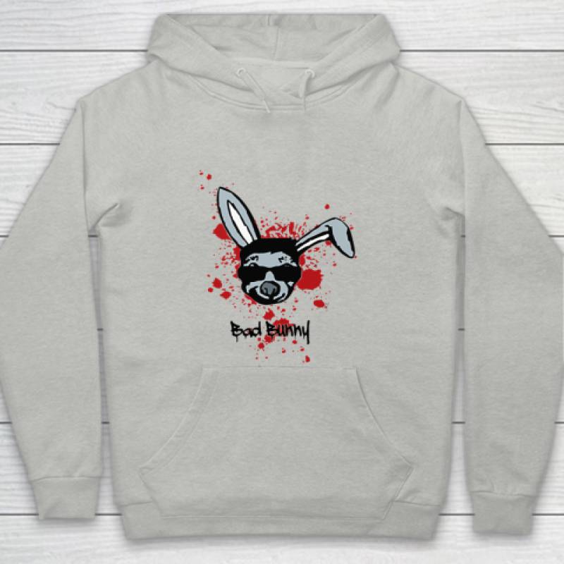 Bad bunny cool bloody rabbit Youth Hoodie