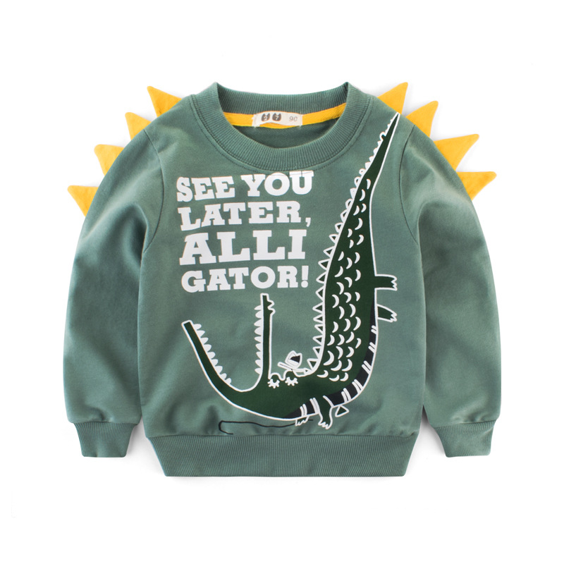 2021 Children Clothes Autumn Baby Sweatshirts Clothes Boys Baseball Uniform Jacket Kid’s Girls Dinosaur Cartoon Clothing alx