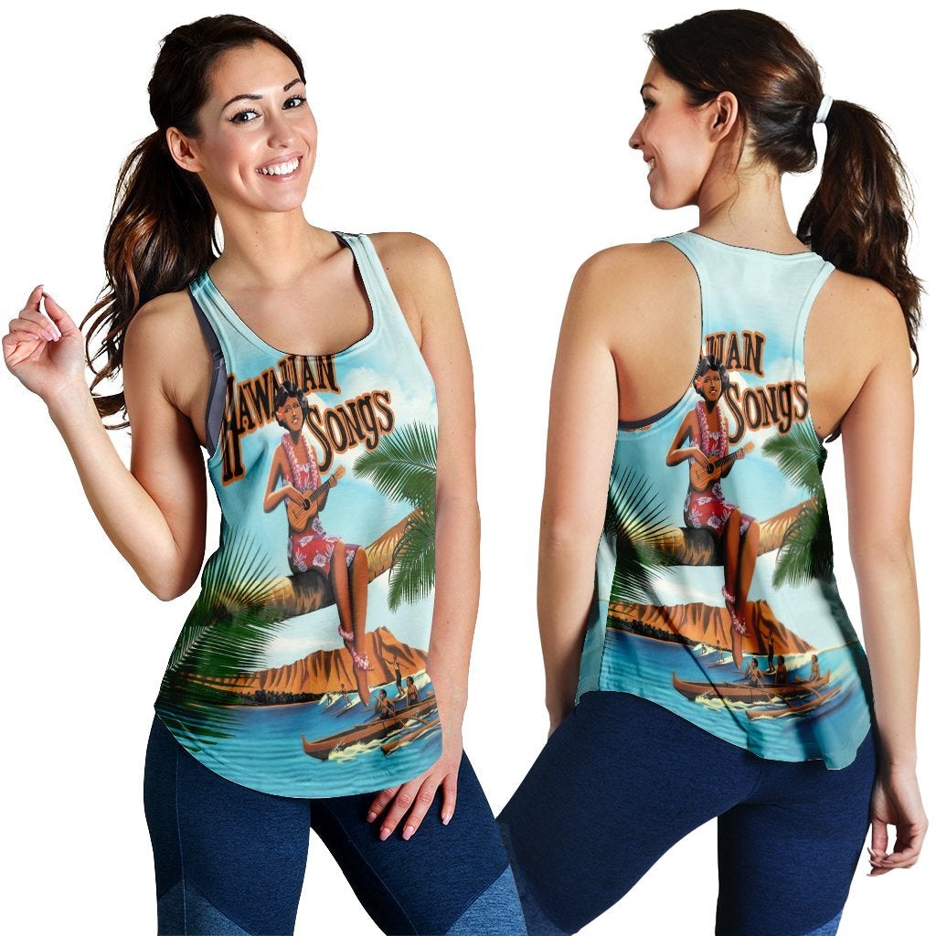 Hawaii Hula Aboriginal Song Racerback Tank Ha49407