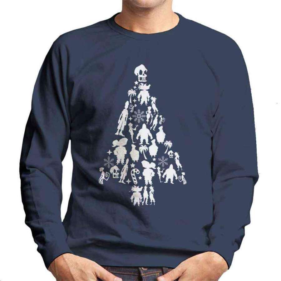 Monkey Island Christmas Silhouette Pattern Men’s Sweatshirt