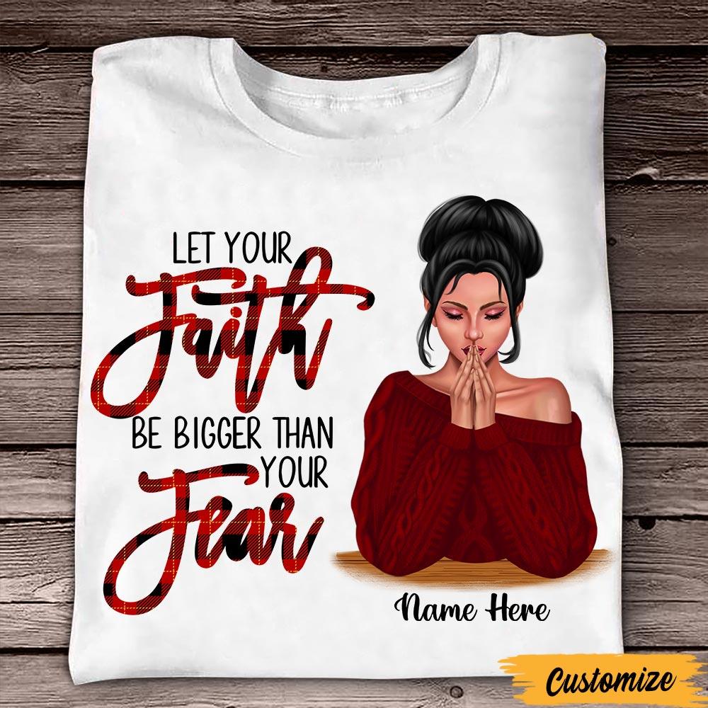 Personalized Bwa Faith Over Fear T Shirt