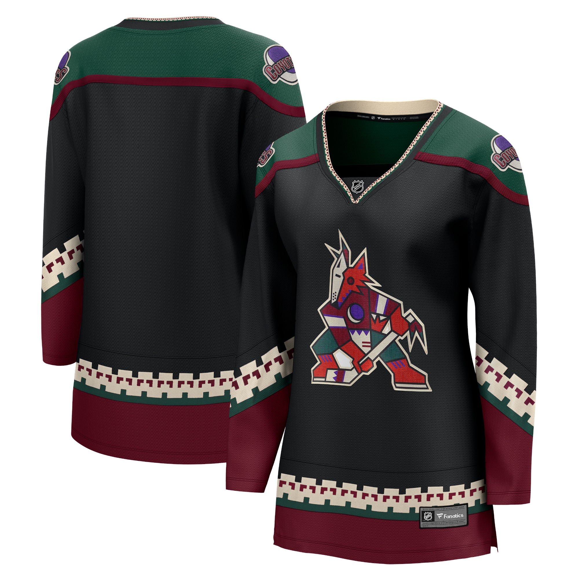 Arizona Coyotes Branded Women's Home Breakaway Jersey – Black