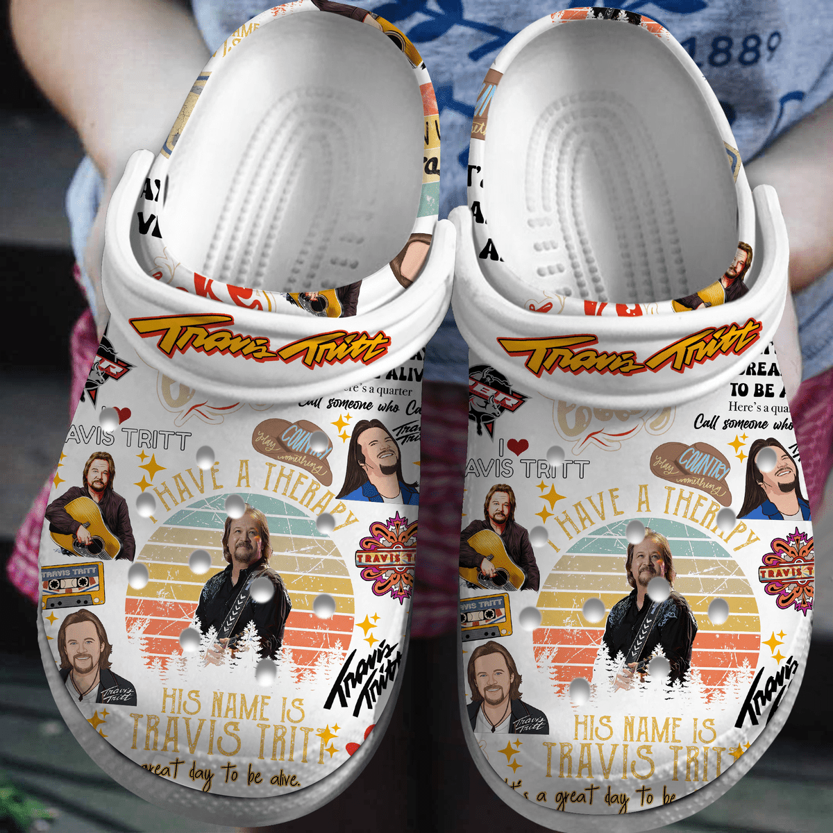 Travis Tritt Music Crocs Crocband Clogs Shoes Comfortable For Men Women and Kids