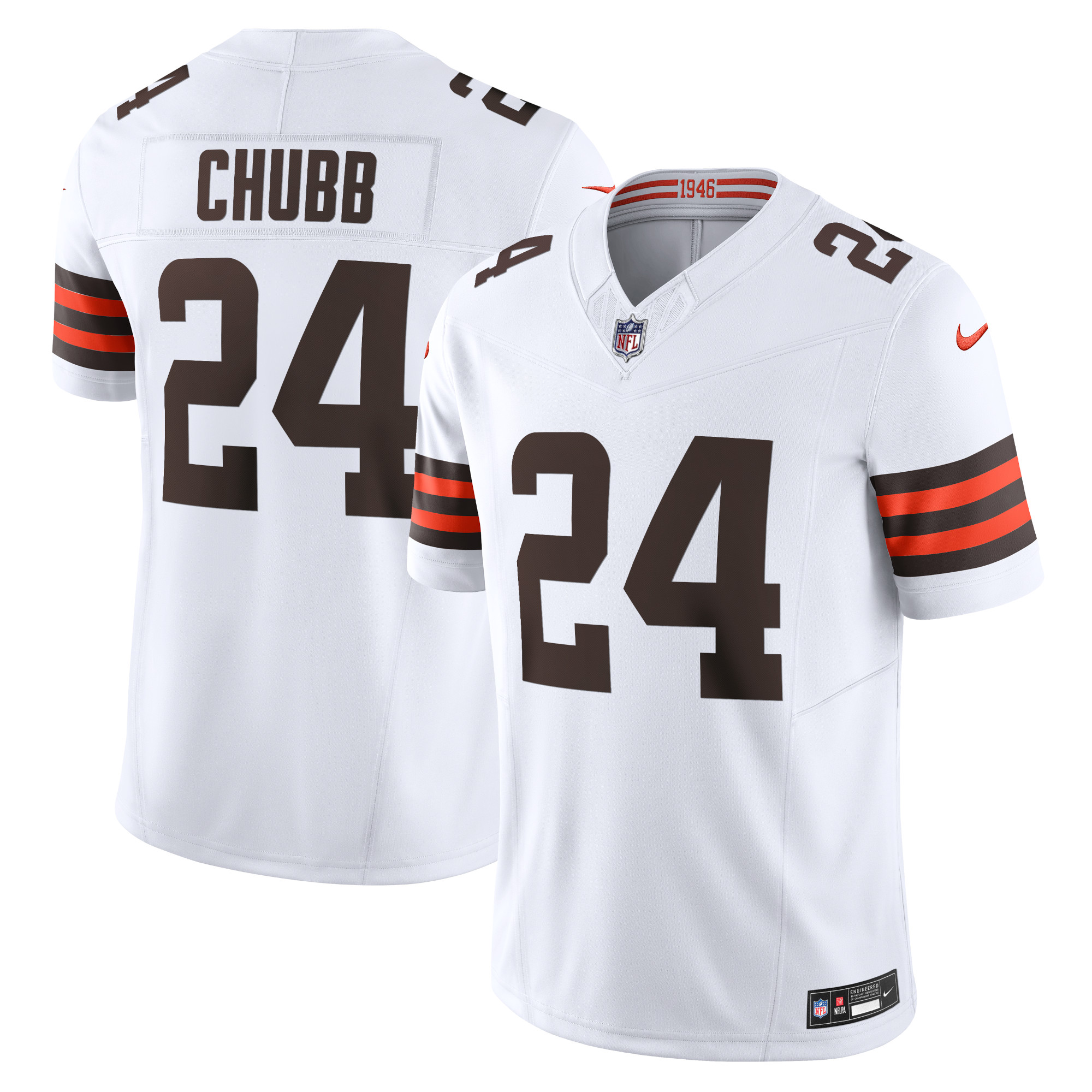 Nick Chubb Cleveland Browns Vapor F.U.S.E. Limited Jersey – White