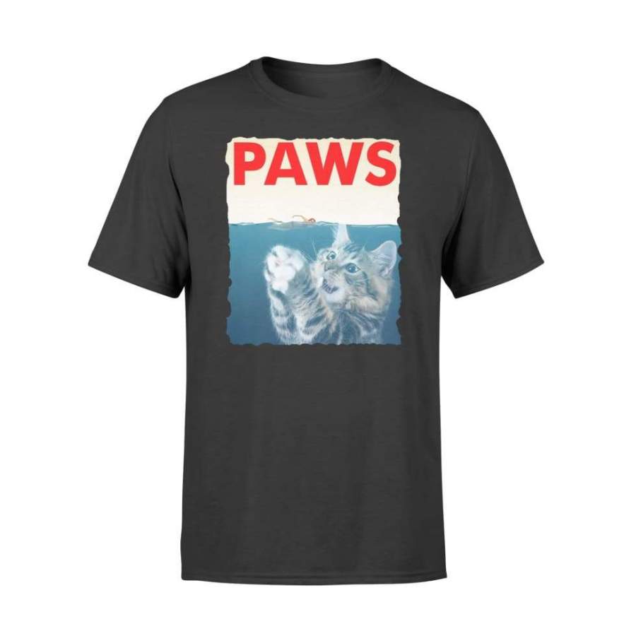 Paws Shirt Funny Cat Parody Shark Kitten – Standard T-shirt