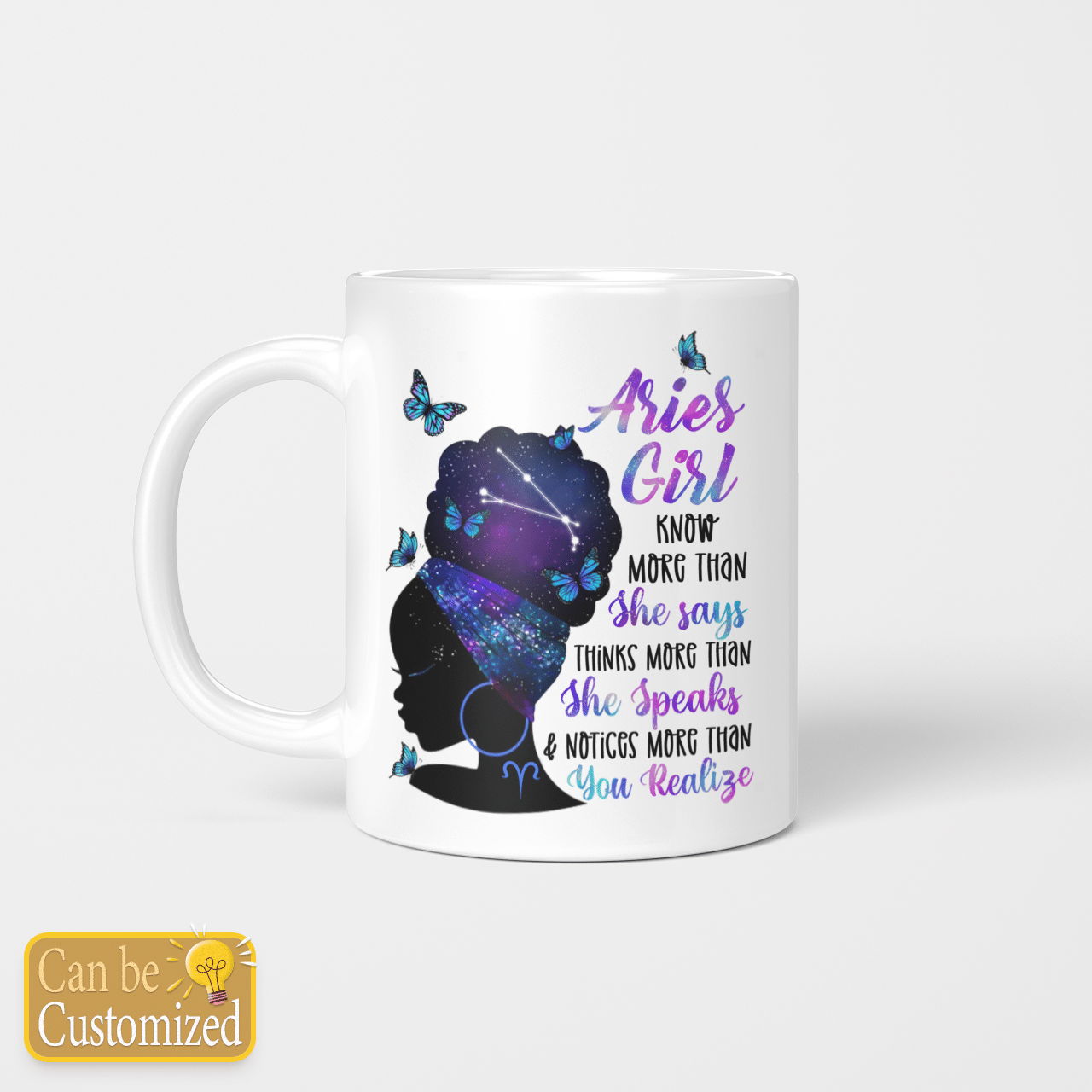 Personalized Mug For Girl Birthday Zodiac Gift For Black Girl Know More Than She Says Zodiac Coffee Mug