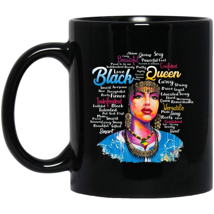 Black Queen African American Tee Natural Afro Coffee Mug