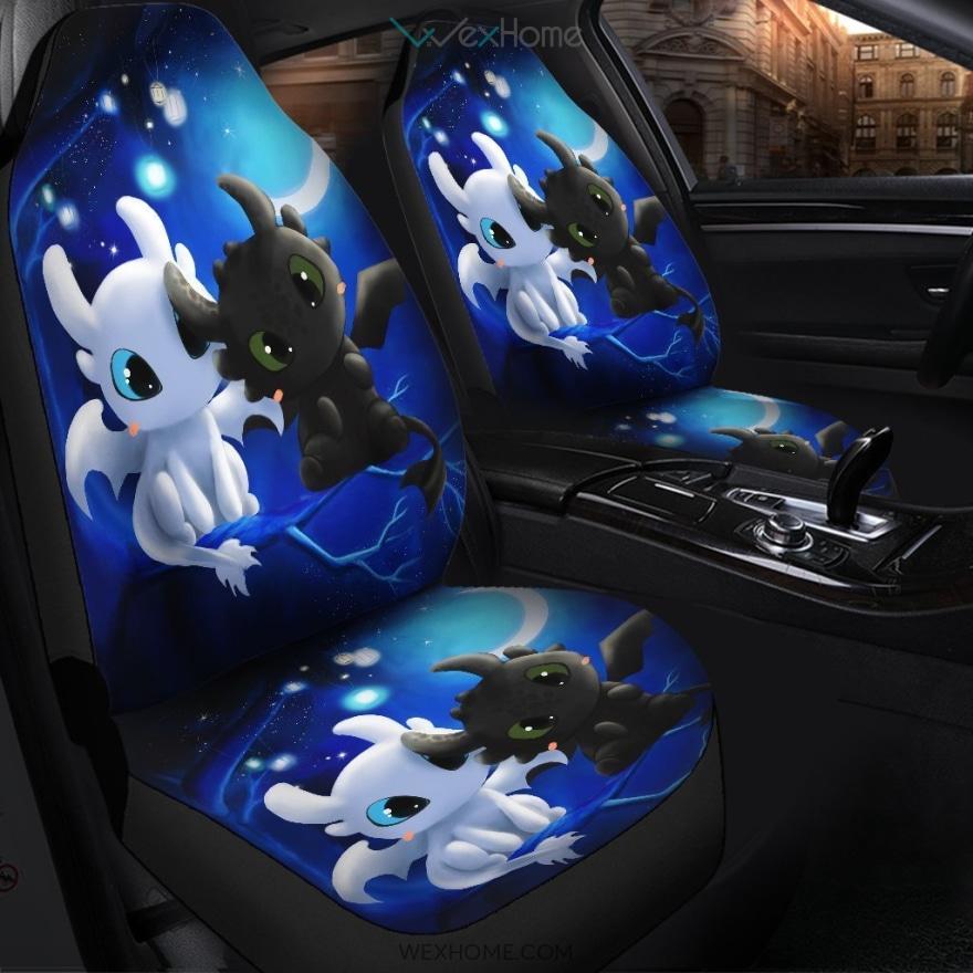 Toothless Light Fury Night Fury Dragon Car Seat Covers