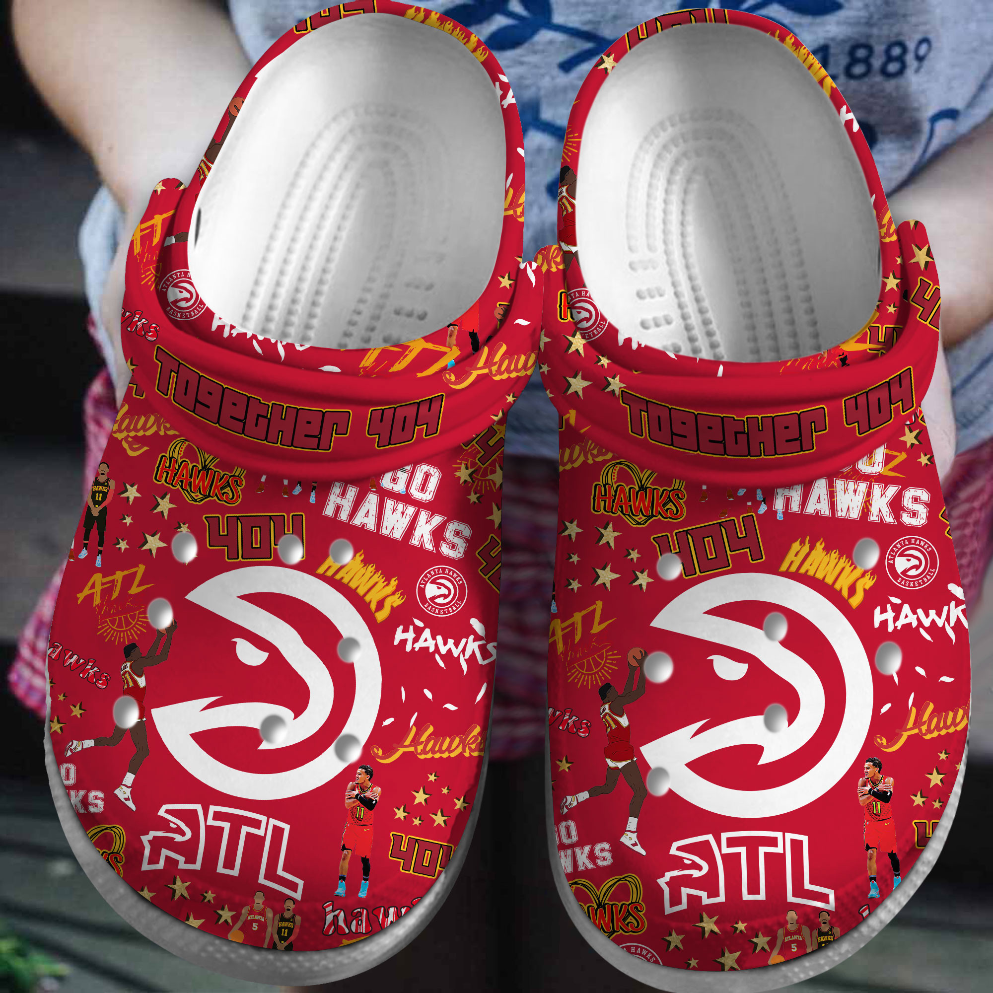 Premium Atlanta Hawks Music Crocs Crocband Clogs Shoes Comfortable For Men Women and Kids