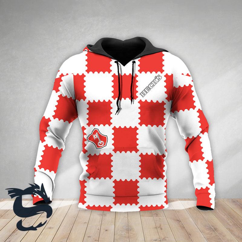 Gorgeous Gingham Beck’S Beer Hoodie & Zip Hoodie