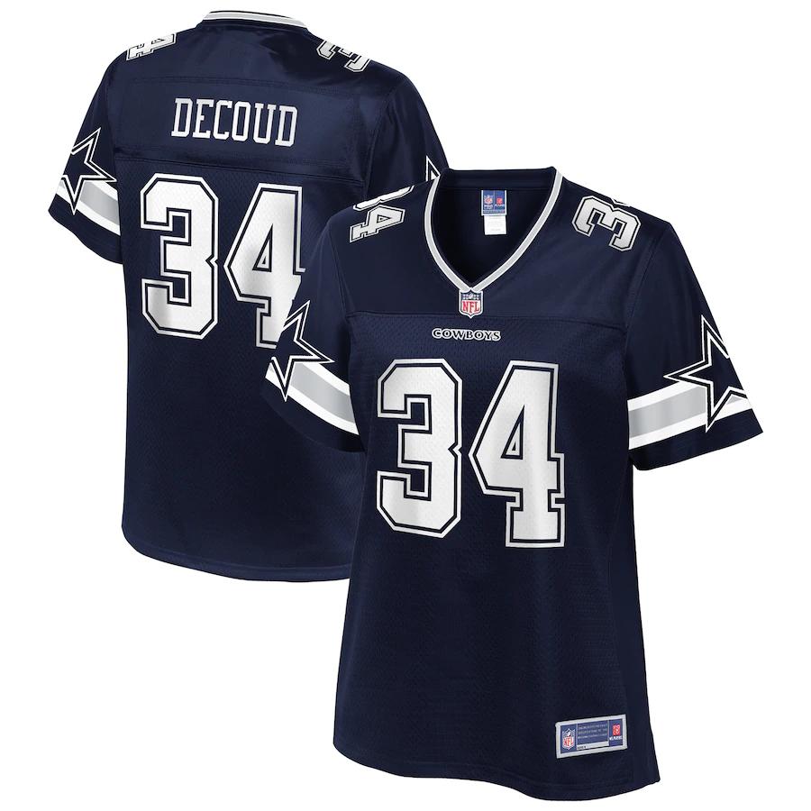 Treston Decoud Dallas Cowboys NFL Pro Line Womens Team Player Jersey – Navy