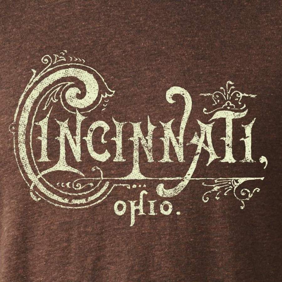 Vintage Cincinnati Typography Youth Tee