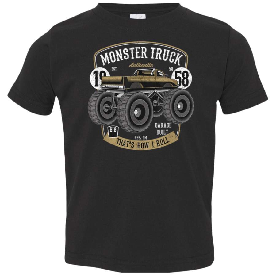 Original Monster Truck 1958 Gift Design for Adults and Kids TShirt 3321 Rabbit Skins Toddler Jersey T-Shirt