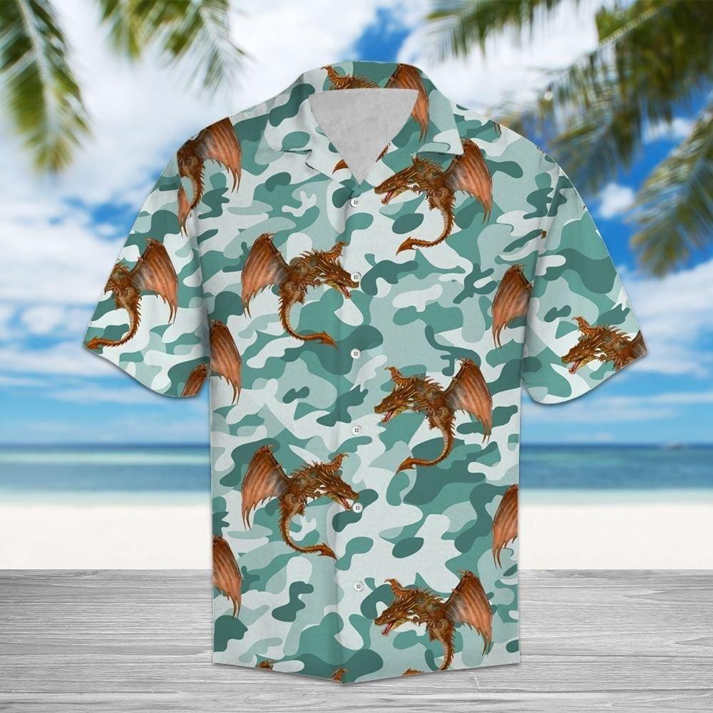 Dragon Camo Aloha Hawaii Shirt Colorful Short Sleeve Summer Beach Casual For Men And Women Ha45165